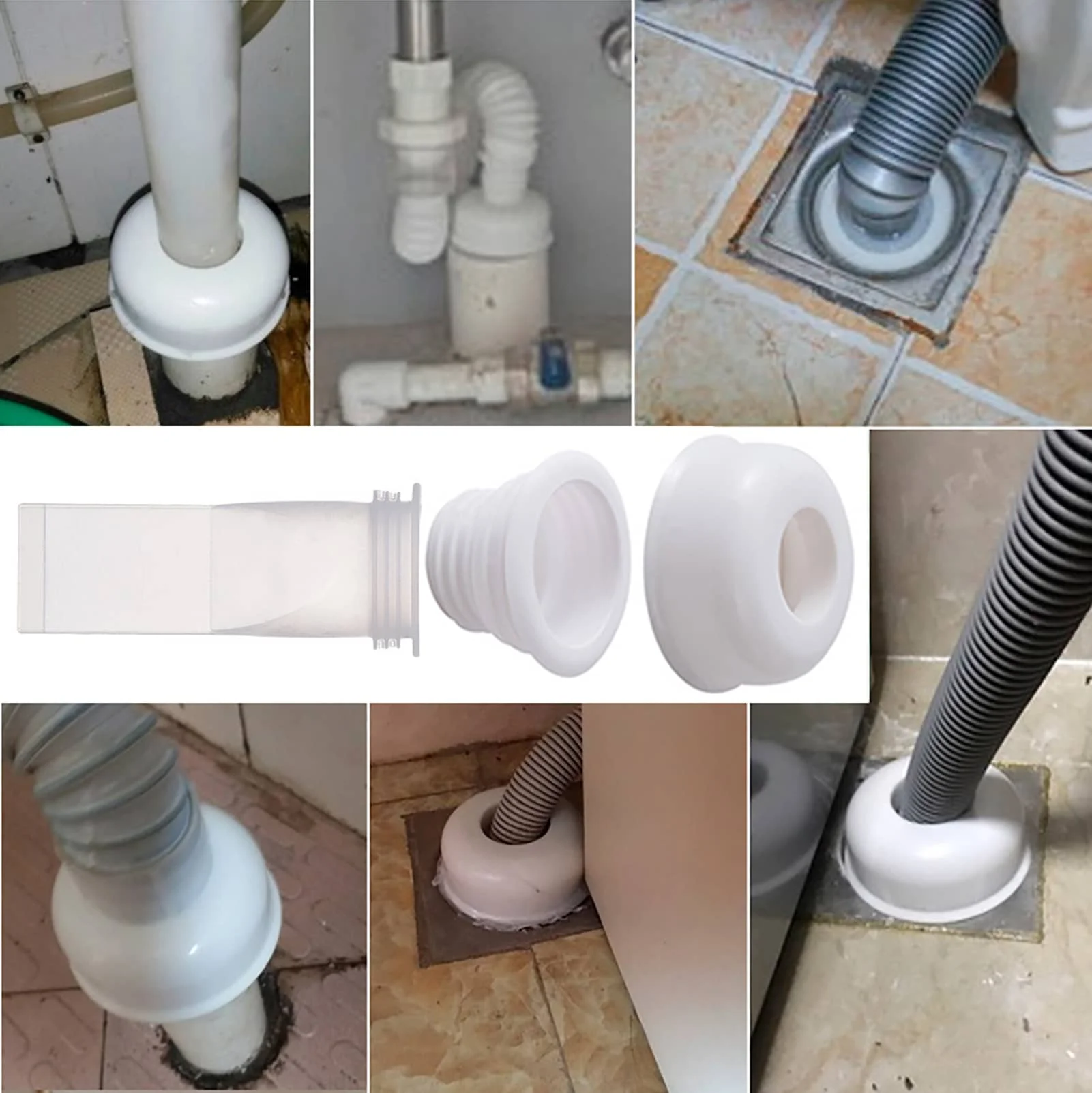 Drain Pipe Sewer Seal Plug Silicone Sewer Seal Ring Pipe Drain Pipe Hose Seal Plug  Anti-Clogging Inner Core Backflow Preventer