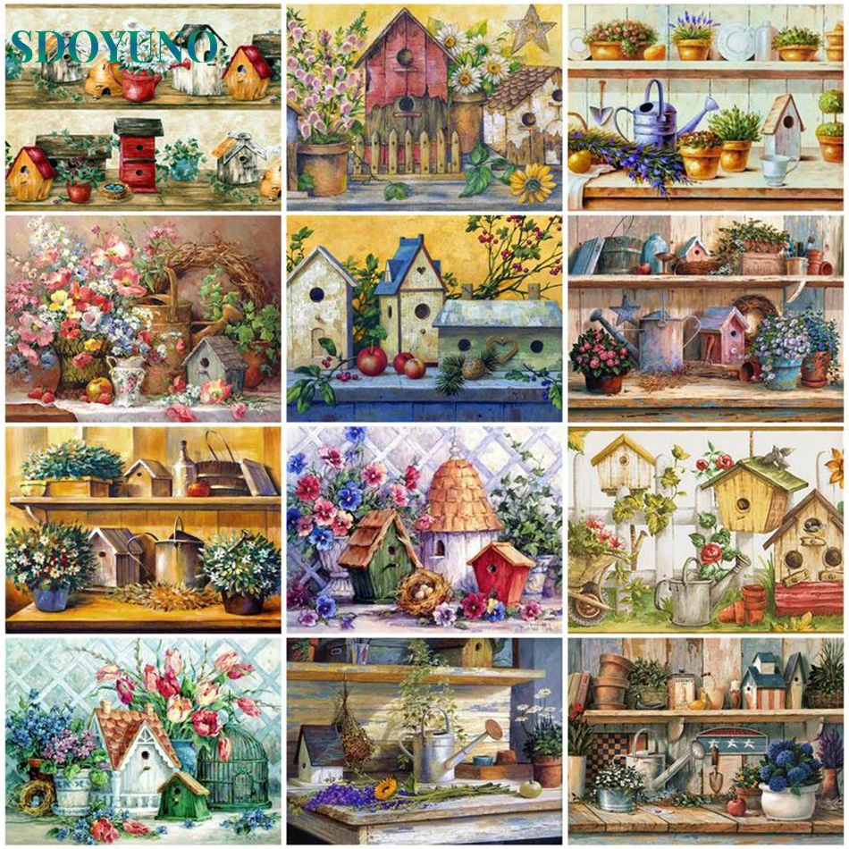 

SDOYUNO Oil Painting By Numbers Kits For Adults Children Unique Gift 60x75cm Frame Mordern For Home Wall Art Decor Still Life