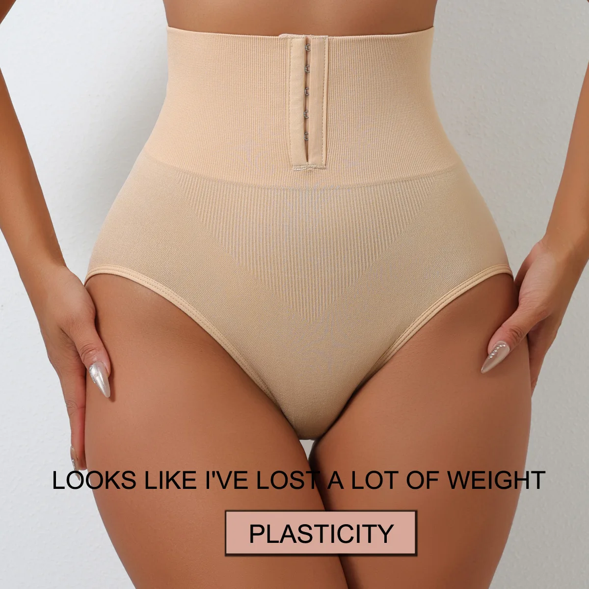 Flarixa High Waist Smooth Tummy Control Faja Shapewear Bottom Waist Cincher Trainer Hook-and-eye closure Firm Compression Pantie