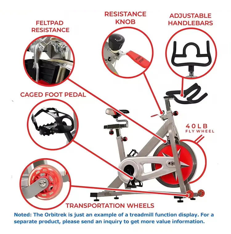 Commercial & Home Use Spin Bike MSP302 with LCD Display & 6KG Flywheel