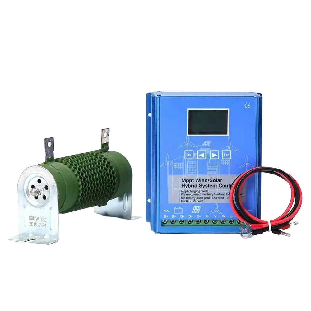 1KW 2KW 3KW MPPT Wind Solar Hybrid Charge Controller 12V 24V 48V Automatic Voltage Regulator With Dump Load Resistor for Home