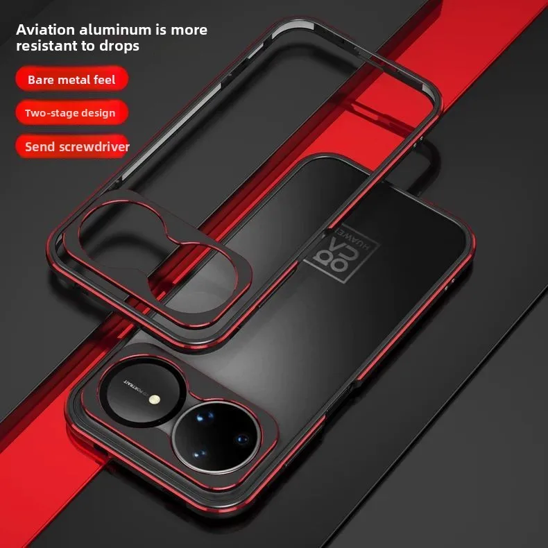 

For Huawei Nova 15 Pro Case Luxury Aluminum Alloy Frame Case Shockproof Bare-skin feel Metal Lens Protector Funda