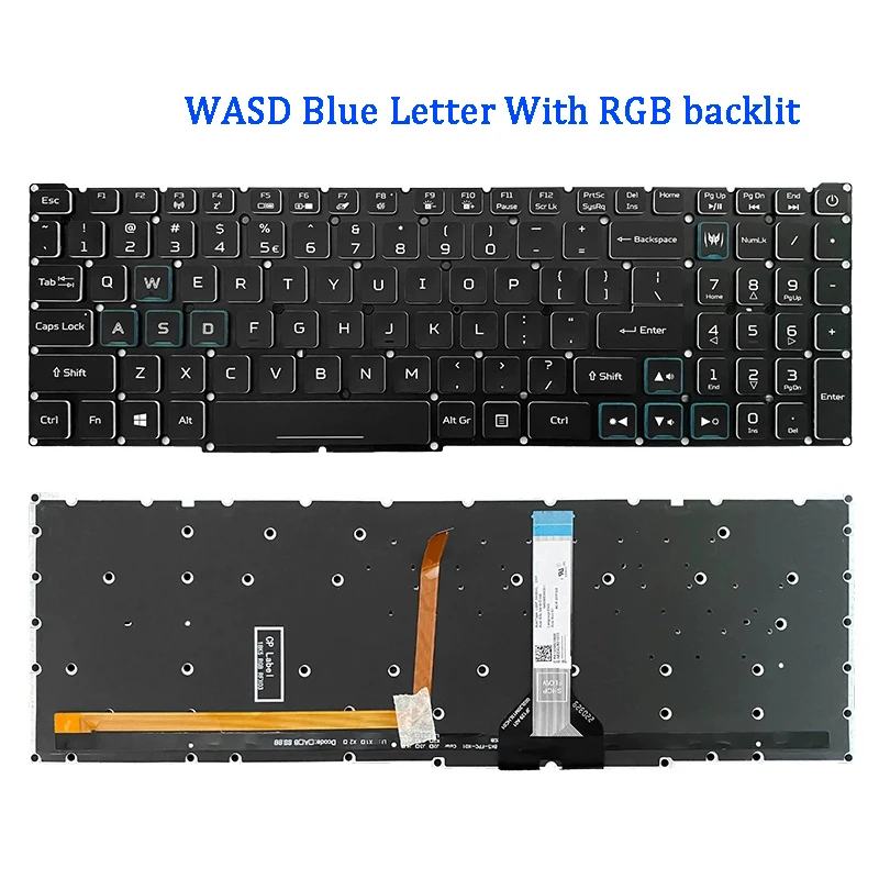 Imagem -03 - Teclado Original do Portátil para Acer Ph31552 Ph317-53 Ph517 Pt315 Pt515-51 52 53 54 Novo