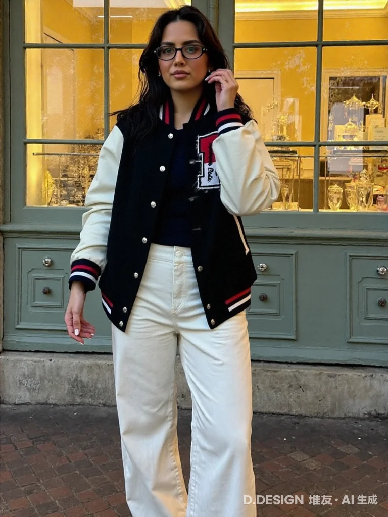 HUMADE Japanse retro stijlvolle honkbaljas geborduurd co-branded herfst winter paar bovenkleding