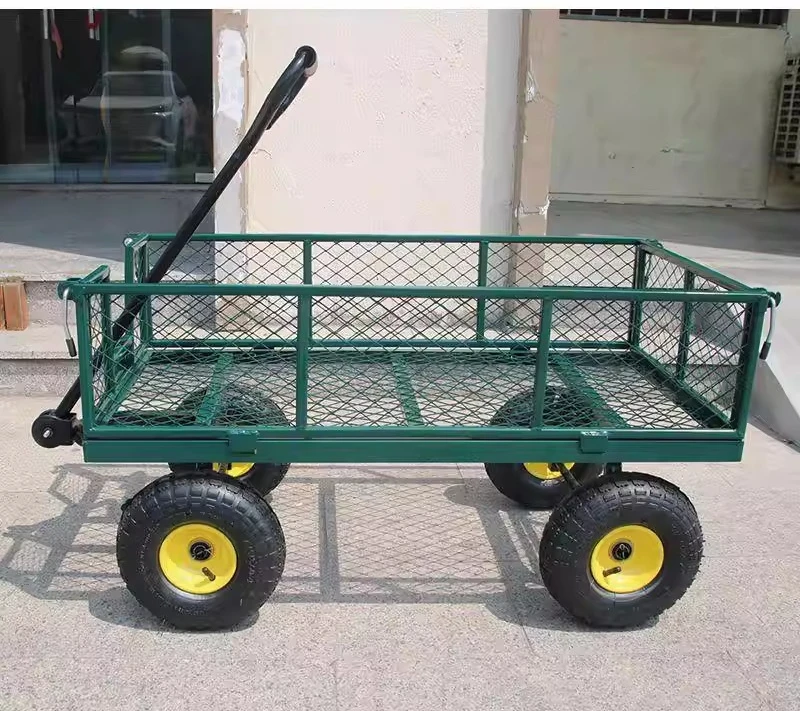 CZ Large Four-Wheel Trailer Sweet Potato Cart Net Cart Elevated Stall Camping Transport Cart view 2