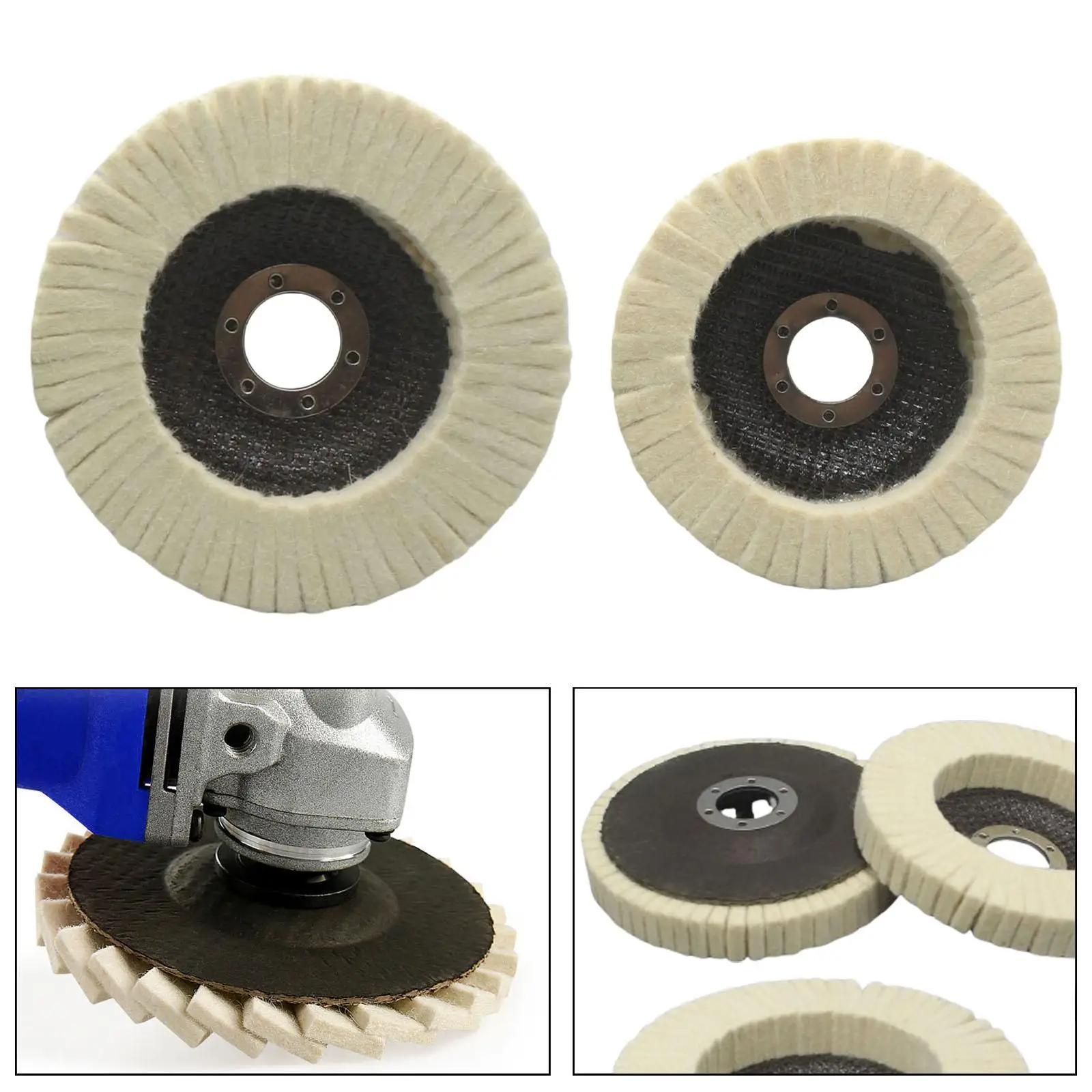 Wool Polishing Wheel Disc Thick Polishing Pad for Furniture Car Jewelry