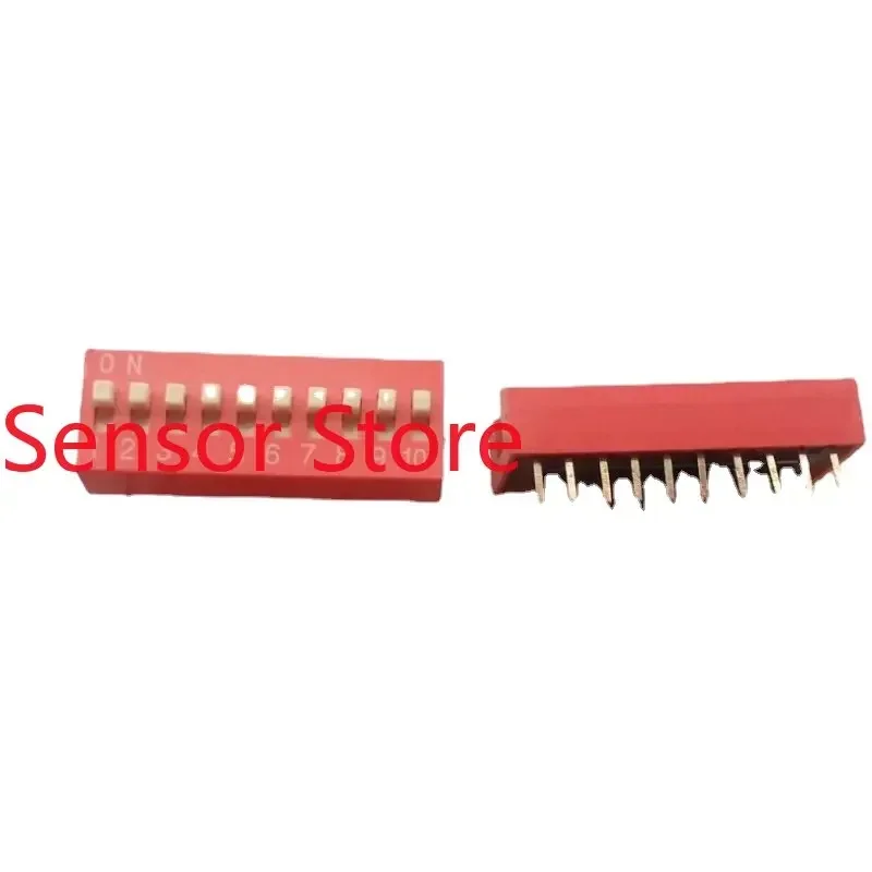 10PCS DIP NDS-10-V In-line 10-bit  Switch Gold Plated Feet 2.54mm Pitch