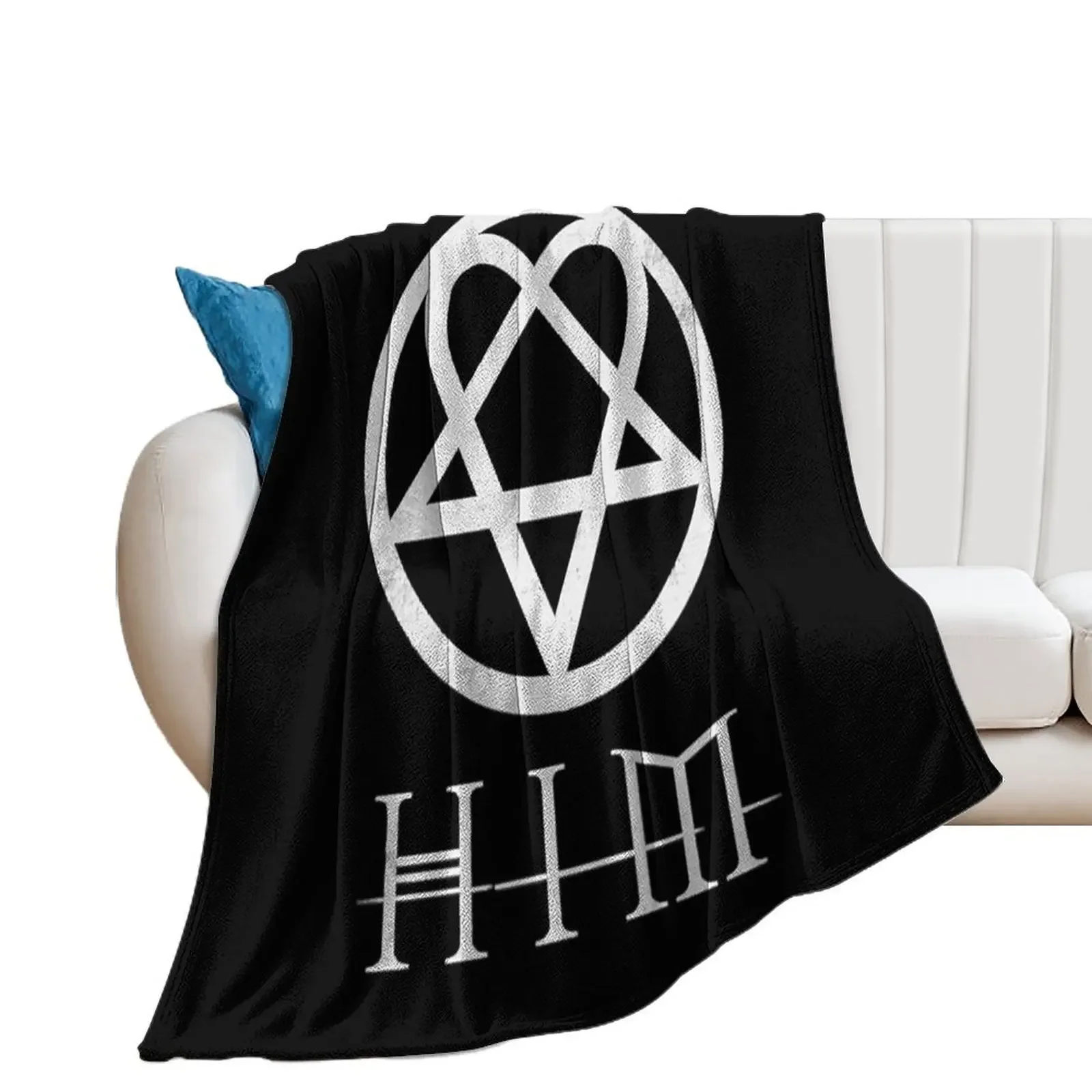 

For Men Women Him Heartagram Band 1991 Awesome For Music Fan Throw Blanket Custom For Sofa Thin Blankets