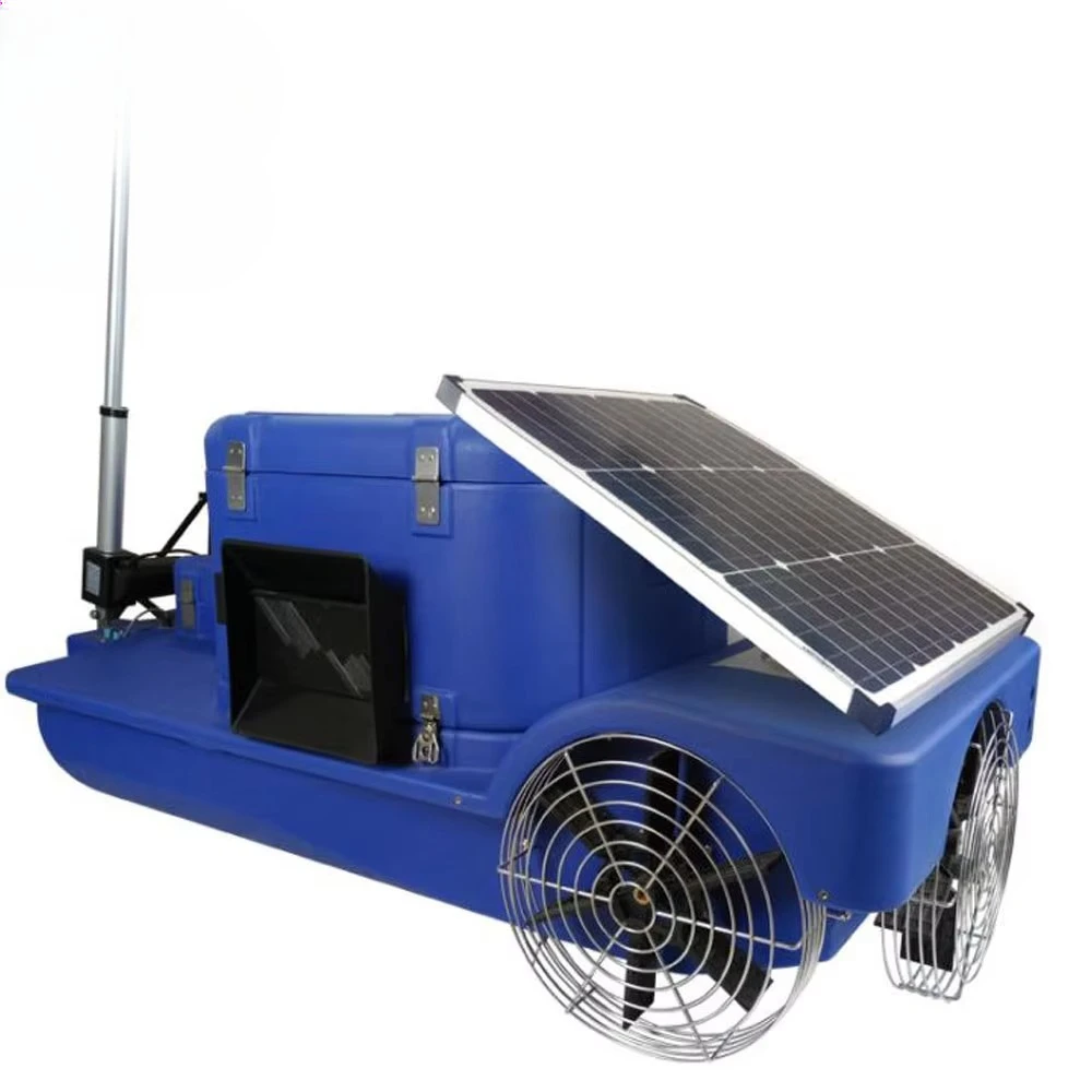 nt Feeding MachFish Farming Fish Pond Solar Power Auto Feeder Shrimp Equipmeine