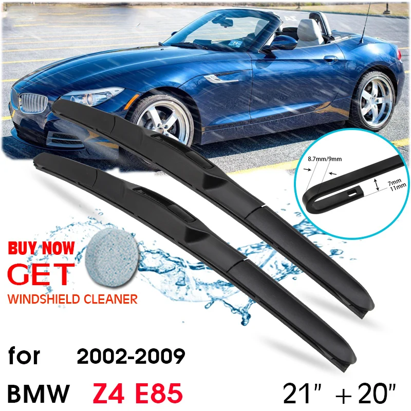 

Car Wiper Blade Front Window Windscreen Windshield Wipers Blades J hook Auto Accessories For BMW Z4 E85 21"+20" 2002-2009