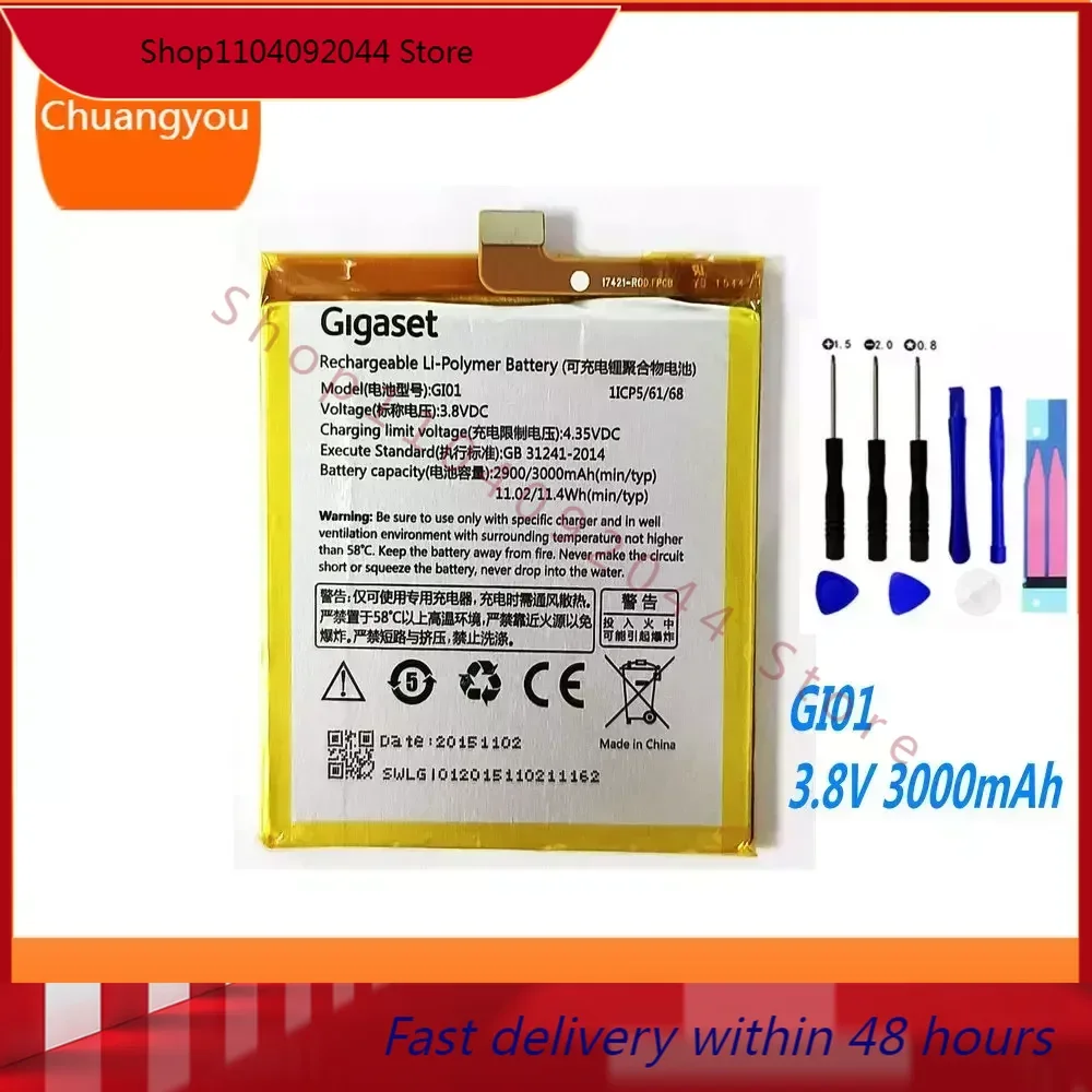 New  3.8V 3840mAh GI01 Battery For Gigaset ME FCB GS55-6 GS55-6me Mobile Phone