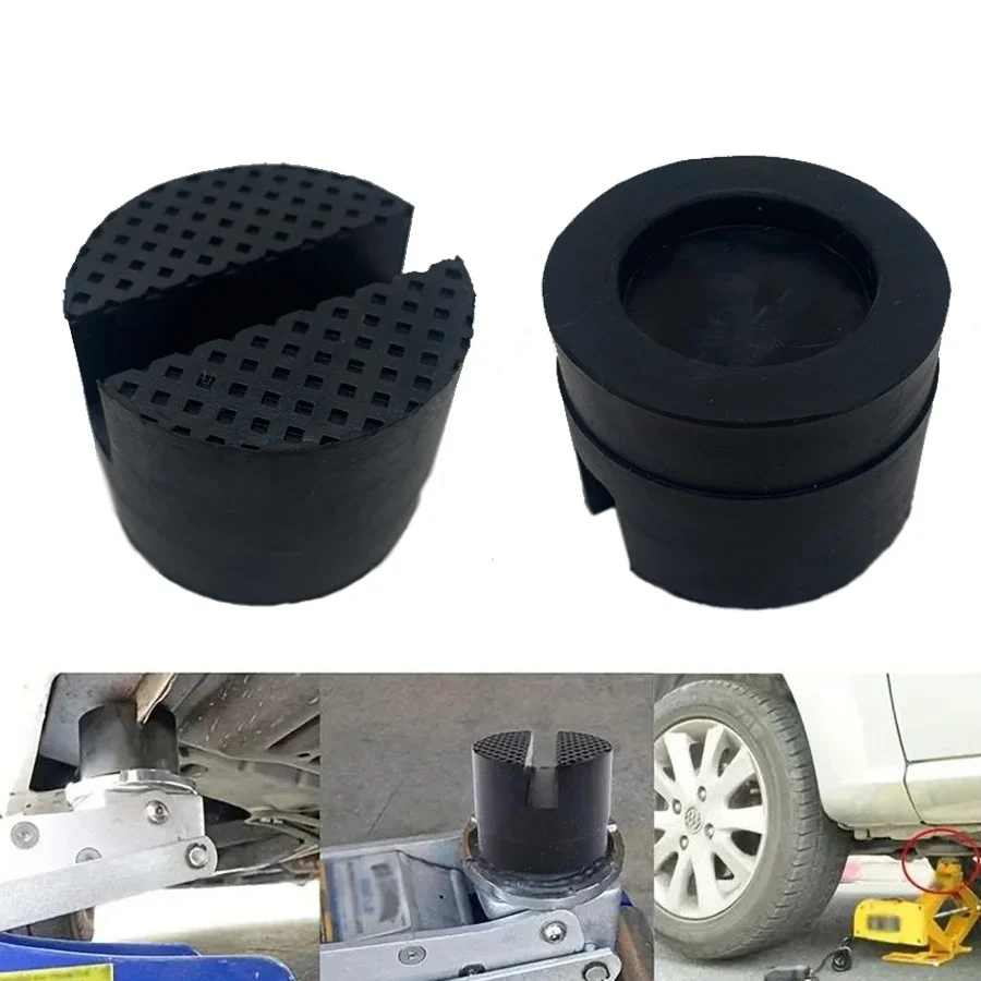 Car Rubber Jack Pad Frame Protector Adapter Jacking Tool Floor Slotted Pinch Weld Side Lifting Disk For Toyota Subaru Fiat Volvo