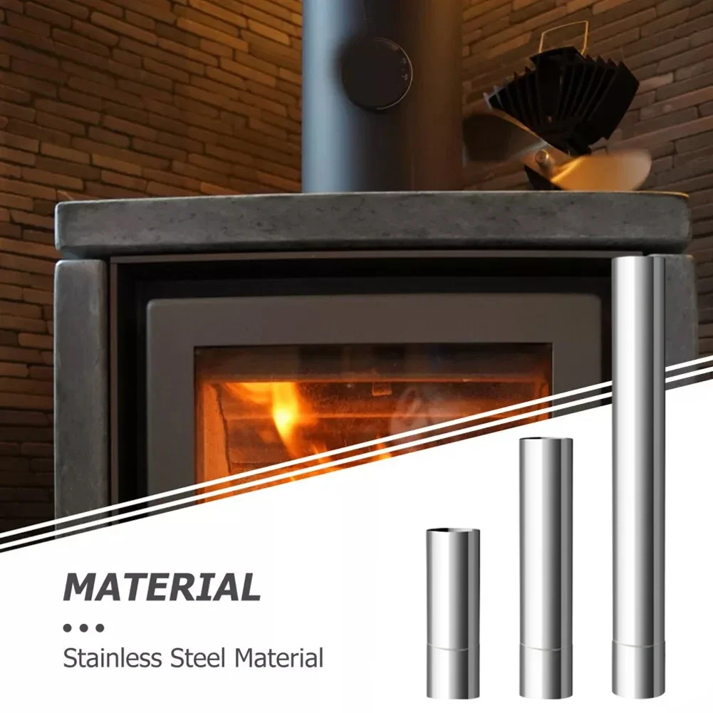 1pc Chimney Flue Liner Pipe Multi Fuel Stoves Pipe Stainless Steel For Outdoor Camping Wood Stoves Chimney 7cm 10cm