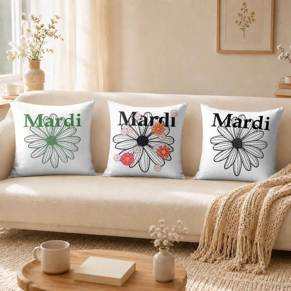 Luxury M-Mardi M-Mercred Cushion Cover Soft Short Plush Double-Sided Printing Home Decor Cozy Sofa Pillow Case Fine Gift