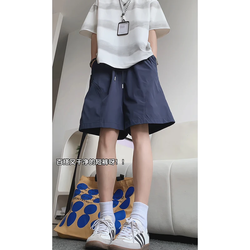 

Новые летние мужские шорты для активного отдыха 2026 года: быстросохнущие, из ледяного шелка, тонкие, повседневные, спортивные, длиной до колена