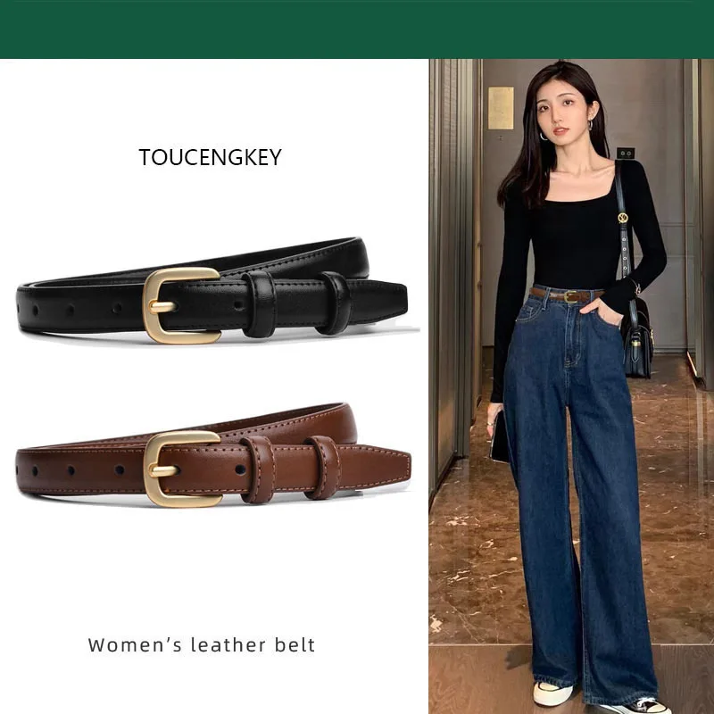 

Ladies Hundred with Jeans Belt Fashion Belt Female Simple Korean Version of The Senior Sense of Tide Ins Wind Trouser Belt