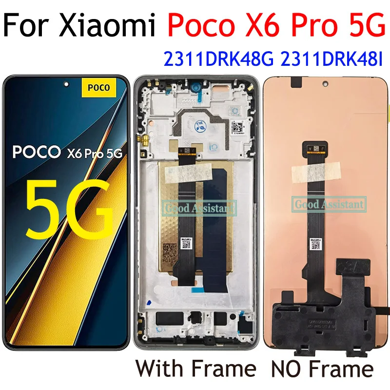 6.67 Inch AMOLED / TFT For Xiaomi Poco X6 Pro 5G 2311DRK48G