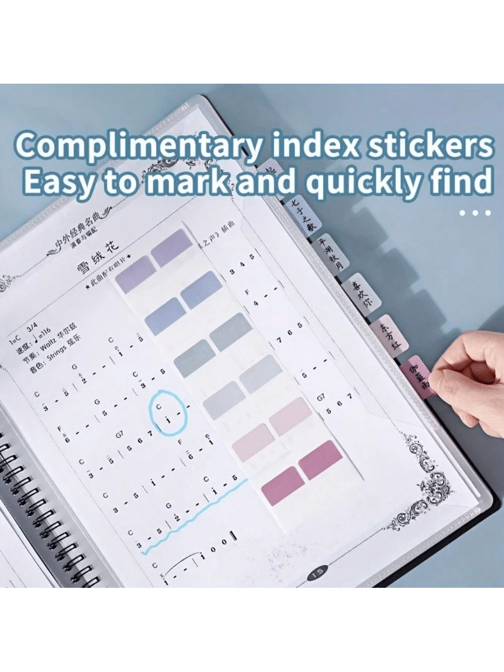 Sheet Music Folder, Folder For Musicians, Band Folder, A4 Letter Size, 30/60 Sleeves, Double Side Or Write On Exposed Pages Outs