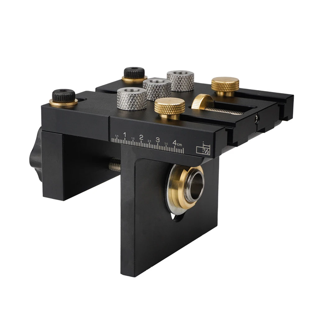 

140*140*180mm Pocket Hole Jig Kit Drill Guide Kit Adjustable Design Aircraft-grade Aluminum Compact Size Easy Transport