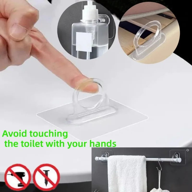 1–20 Stück Mehrzweck-Rundhaken zur Wandmontage, selbstklebende Haken, frei stanzbares Lagerregal für Küche, Badezimmer, Ringhänge