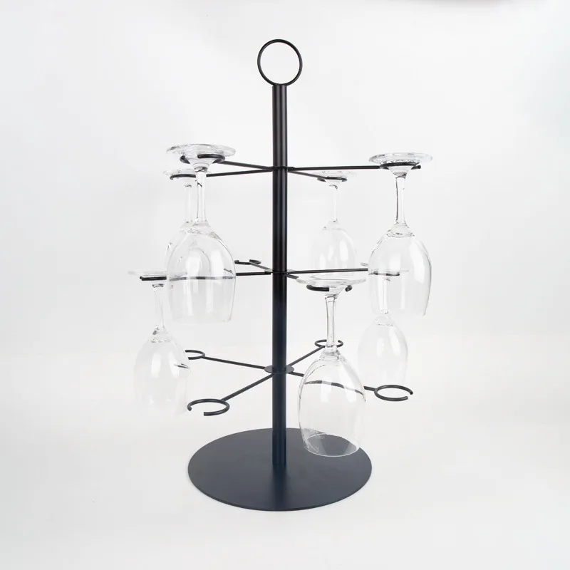 Vintage wrought iron wine glass holder upside down goblet holder cocktail tree wedding restaurant banquet cup holder