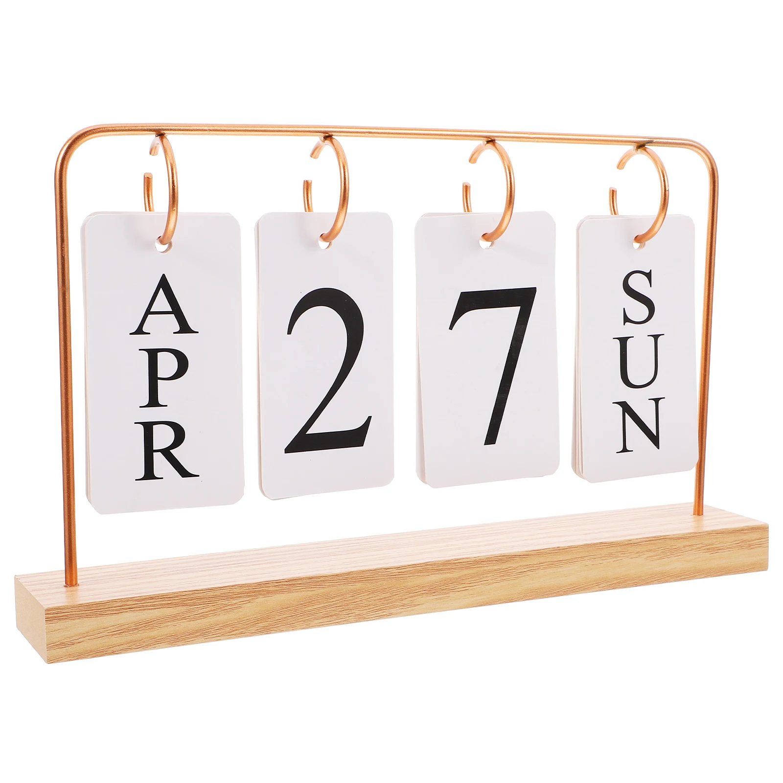 

Desk Calendar Flip Reusable Perpetual Wood Base Iron Frame Vintage Home Office Tabletop Farmhouse Decor Aesthetic Accessories