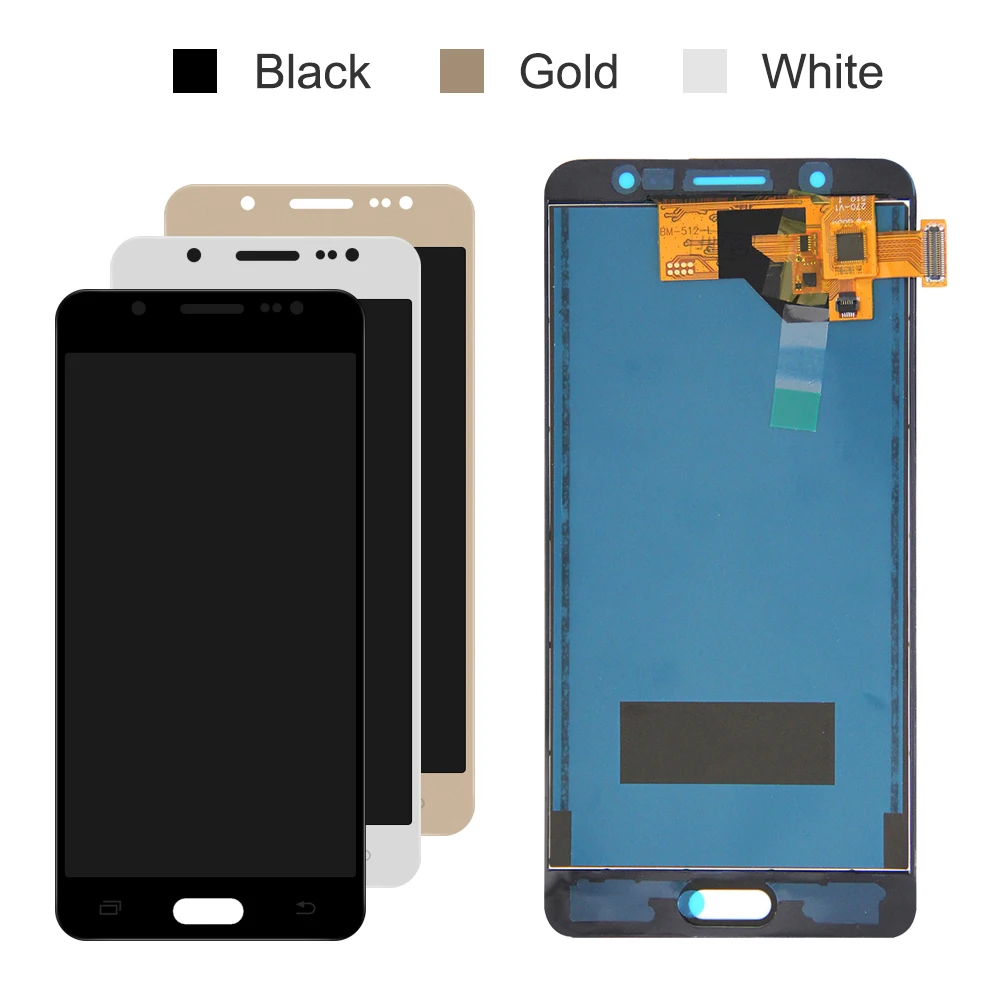 For Samsung J5 2016 LCD Brightness Adjustbale LCD For Samsung Galaxy J5 2016 SM-J510F J510M J510 LCD J510FN Display Touch Screen