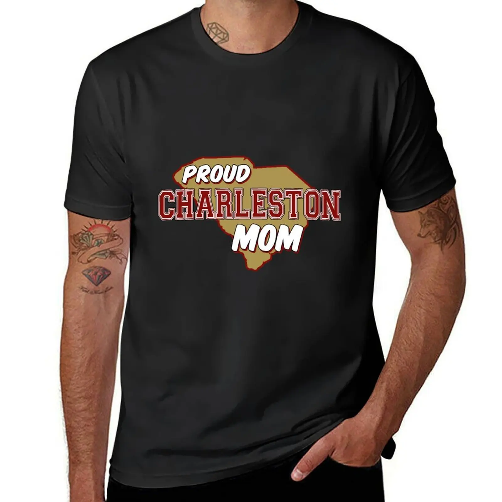 Proud Charleston Mom T-Shirt cute tops quick-drying new edition anime mens workout shirts