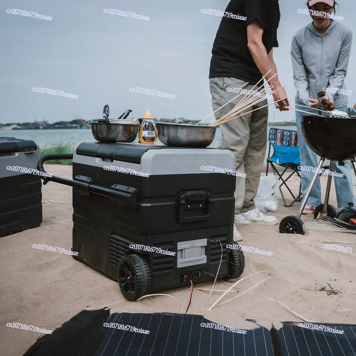 

Household TWW45 45.6L Removable Battery Solar Power DC 12/24v BBQ Mini Refrigerator Portable Fridge Freezer Car Fridges Cool Box