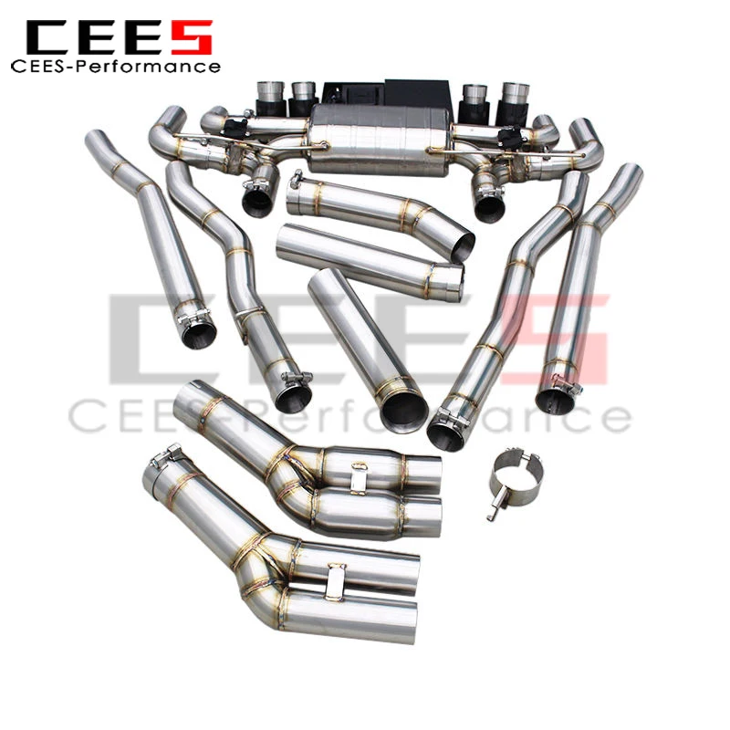 

Система выхлопных труб CEES для BMW 540/540i G30/G38 3.0T B58 2018-2024, выхлопная труба из нержавеющей стали с клапаном