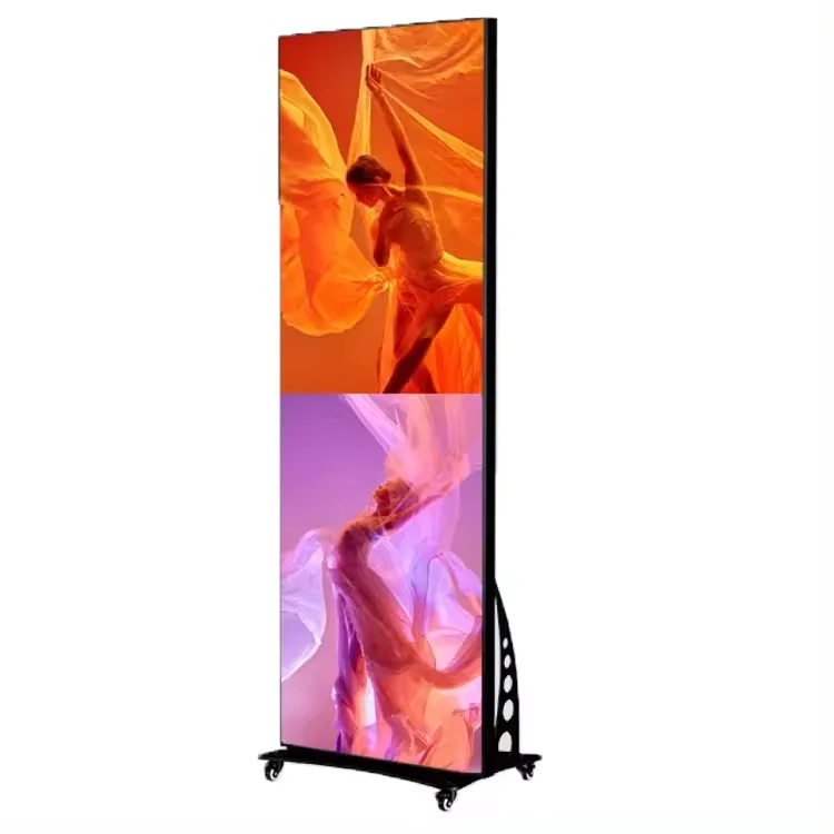 LED Poster Display Standing P1.86 P2 P2.5 Indoor Video Wall LED Screen Display LED Banner Video Wall Panel