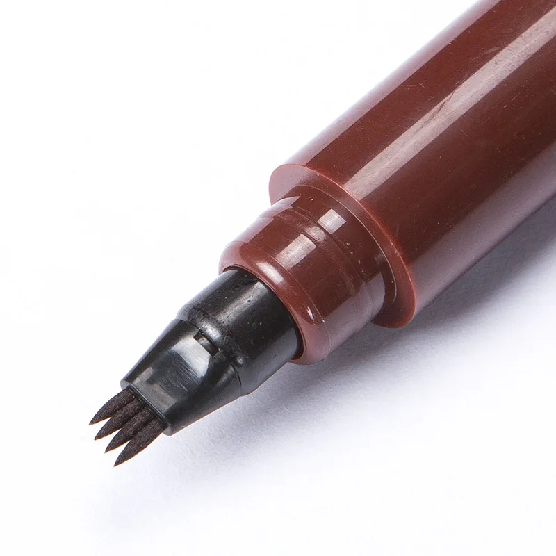 4 Tête Fourchue Impermable À L'eau Et À La Transpiration Crayon À Sourcils À Doble Uso À Haute Pigmentación Et Longue Durée