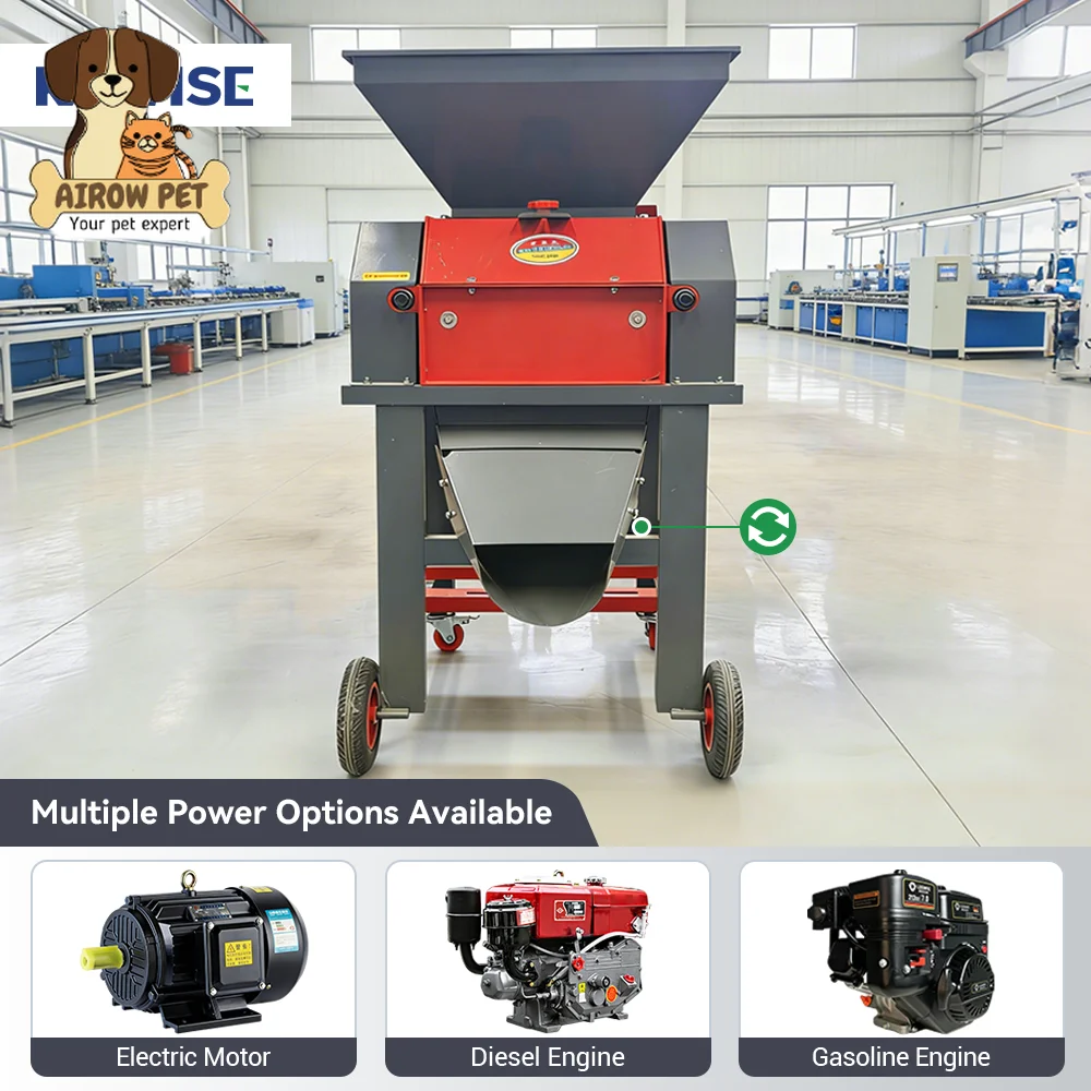AIROW Electric Grain Cracker Machine for Cattle Sheep and Pig Farms Needing Corn Wheat Barley and Sorghum Feed Processing