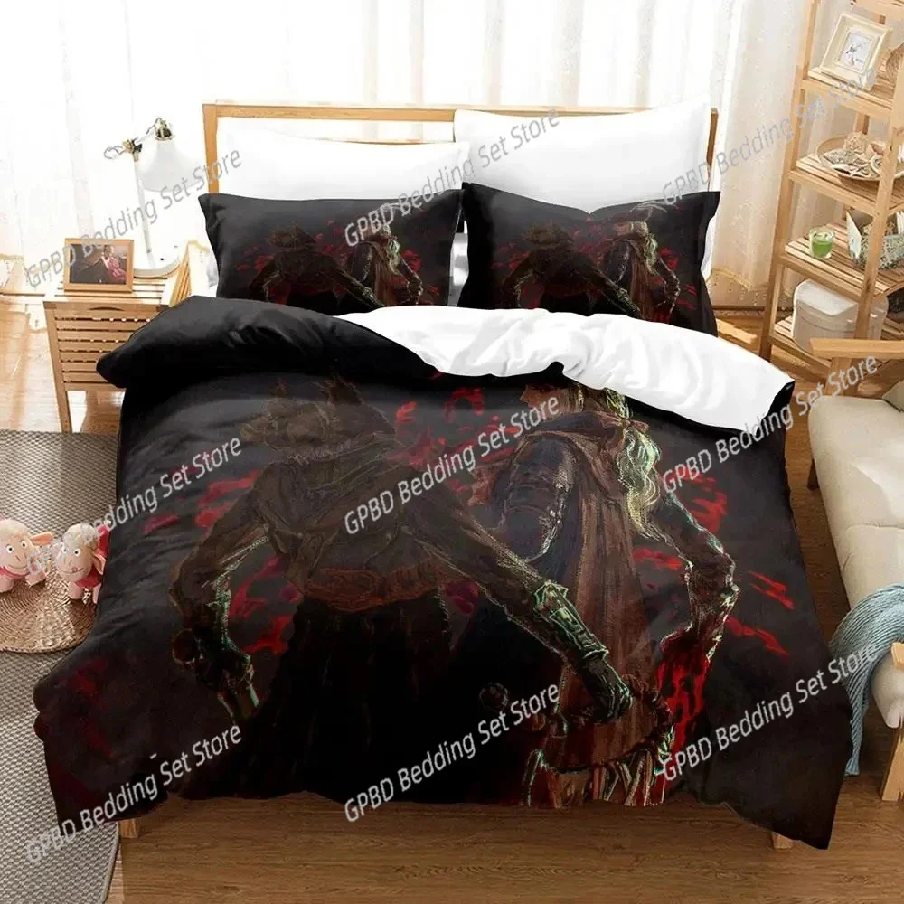 Game Lady Maria Bloodborne Bedding Set 3D Printed Suitable for Bedroom Duvet Cover Set With Pillowcases Kids Home Textile