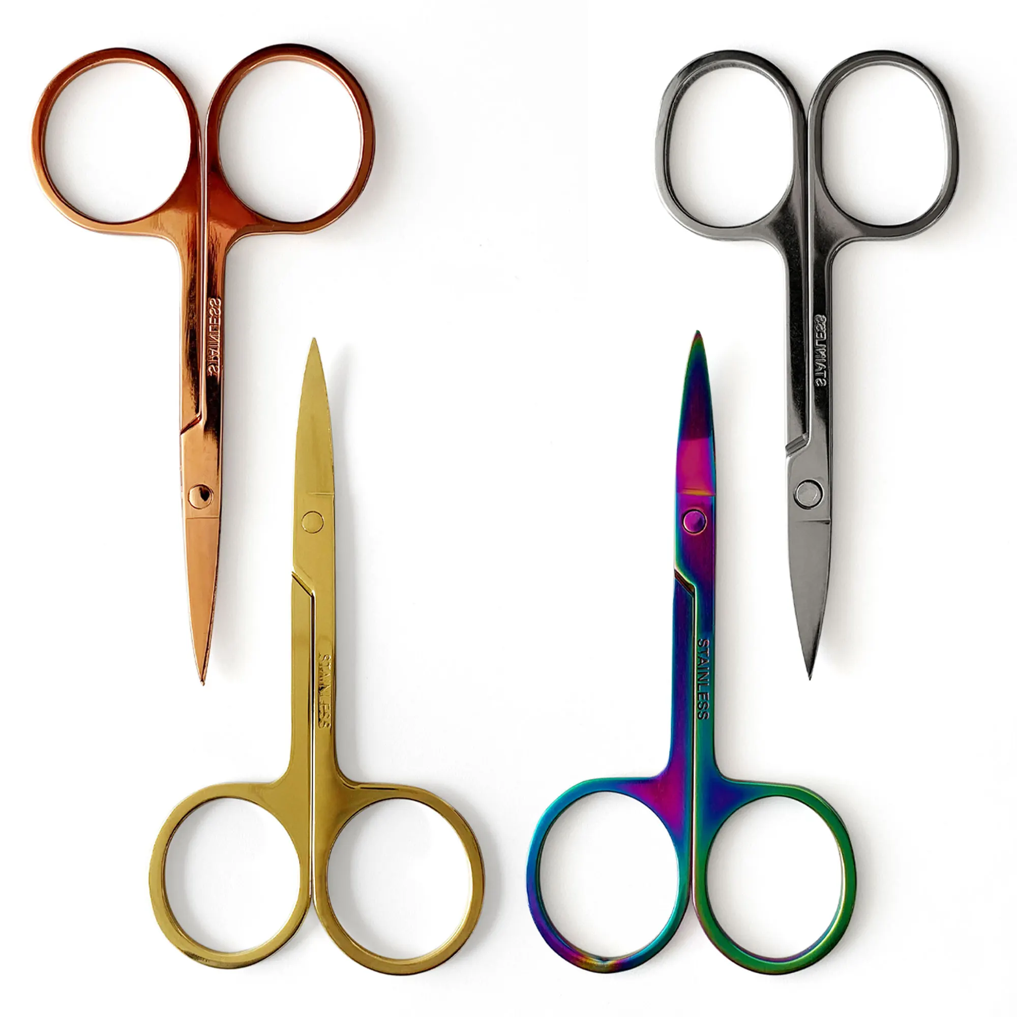 1Pc Eyebrow Scissor Makeup Eyelash Trimmer Facial Hair Remover Manicure Scissor Nail Cuticle Tool Beauty Scissors