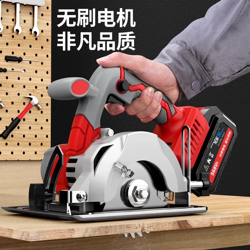 Lithium battery circular saw Rechargeable chainsaw Cutting saw Multifunctional hand saw Woodworking saw Circular saw Large