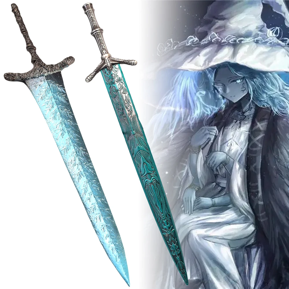 21/30cm Elden Katana Ranni Ice Anime Sword Dark Moon Greatsword Steel Ninja Knife Real Japanese Katana Metal Samurai Sabre Toy