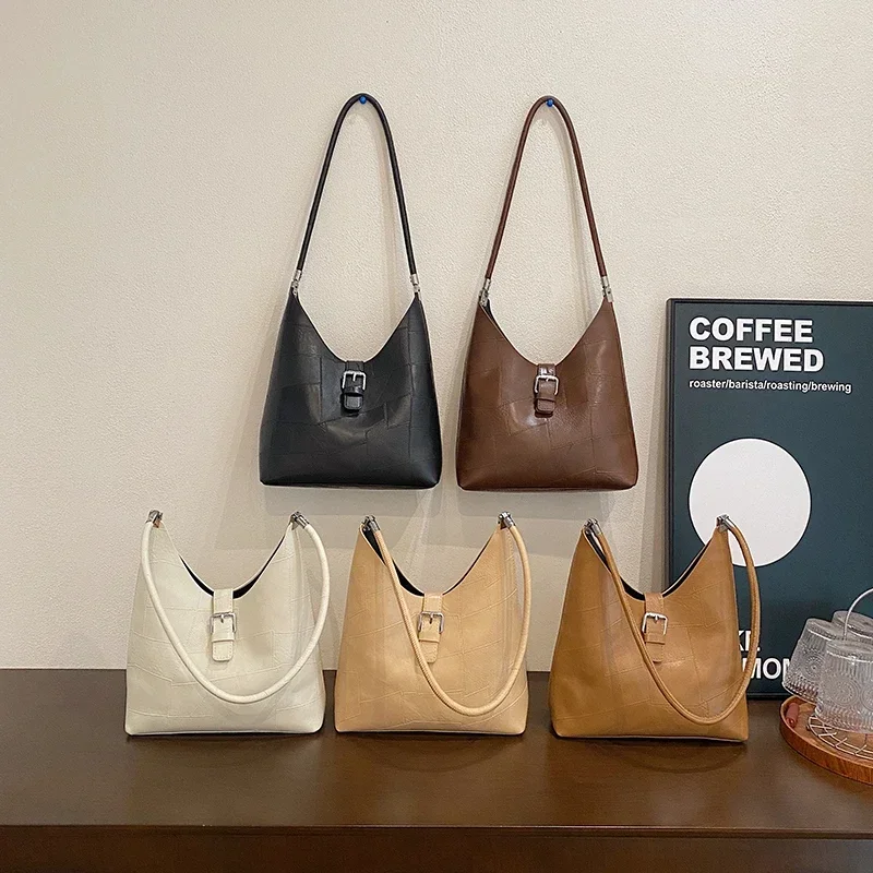

Fashion Casual Solid PU Hasp Composite Bag 2025 High Quality Large Capacity Simple Versatile Commute Style Women's Shoulder Bags