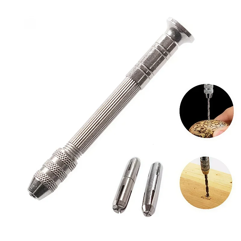 Mini Hand Drill with 0.8-3.0mm Drill Bits Set Rotary Tools for Jewellery and Models Hobby DIY Wood Craft Handmade Tools