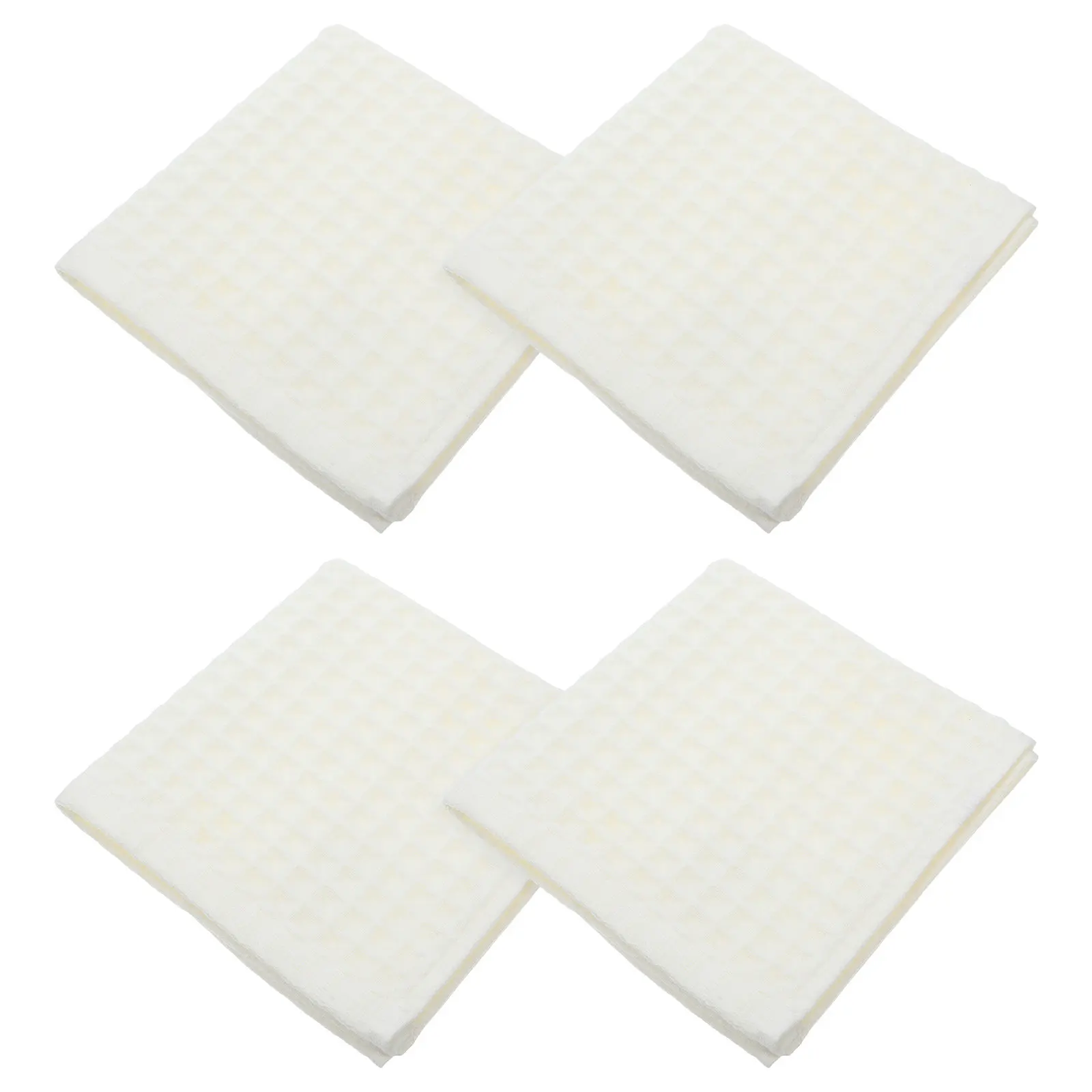 Waffle Cotton Face Towels 4 Pack Soft Absorbent Quick Dry Washcloths for Bathroom Spa Gym Travel