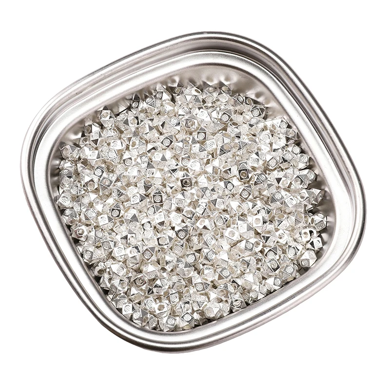 25Pcs/lot Multiple Shapes Alloy Silver Color Metal Beads Loose Spacer Beads For Jewelry Making DIY Bracelets Nekclace Supplies