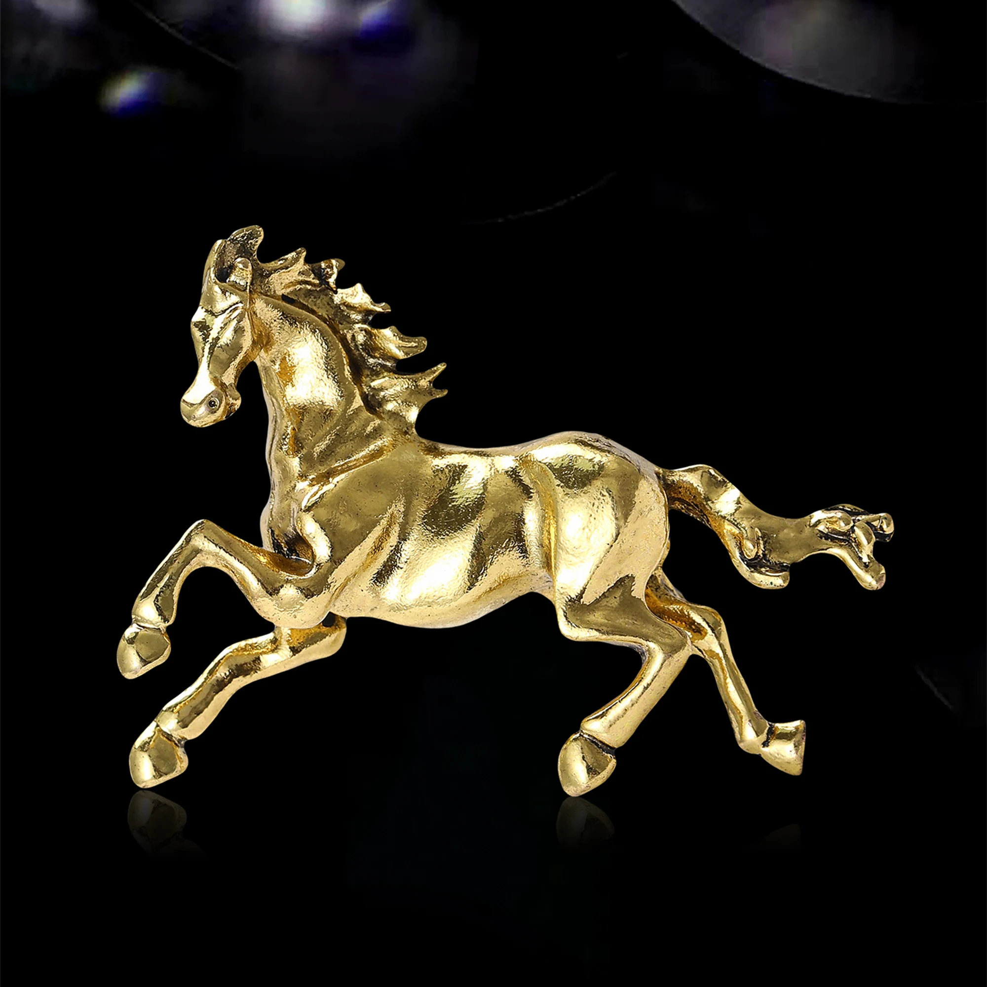 Luxury Glossy Horse Brooches for Women Enamel Animal Pins Event Party Fashion New Event Gifts Decoration Clothes Accessories