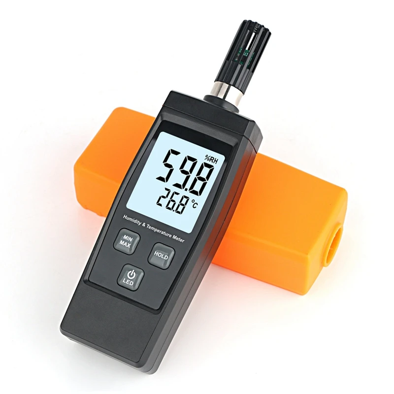 Inductive Digital Temperature And Humidity Meter Measurement Range 0-100%RH,-20-80℃ Temperature Humidity Monitor
