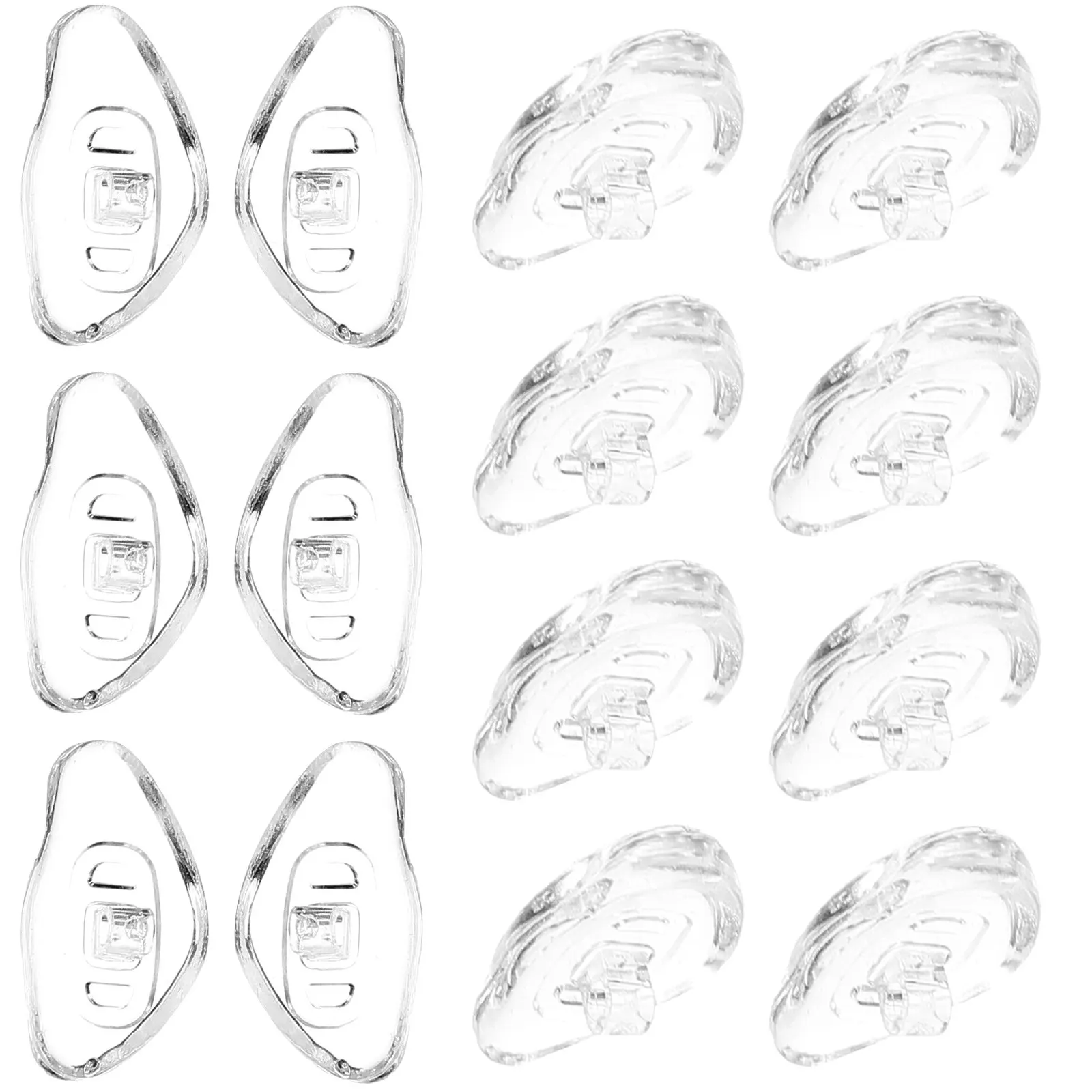 

20Pairs Silicone Eyeglass Nose Pads Replacement Set Supple Nonslip Nose Grips for Glasses Sunglasses Skin-Friendly Comfort Fit