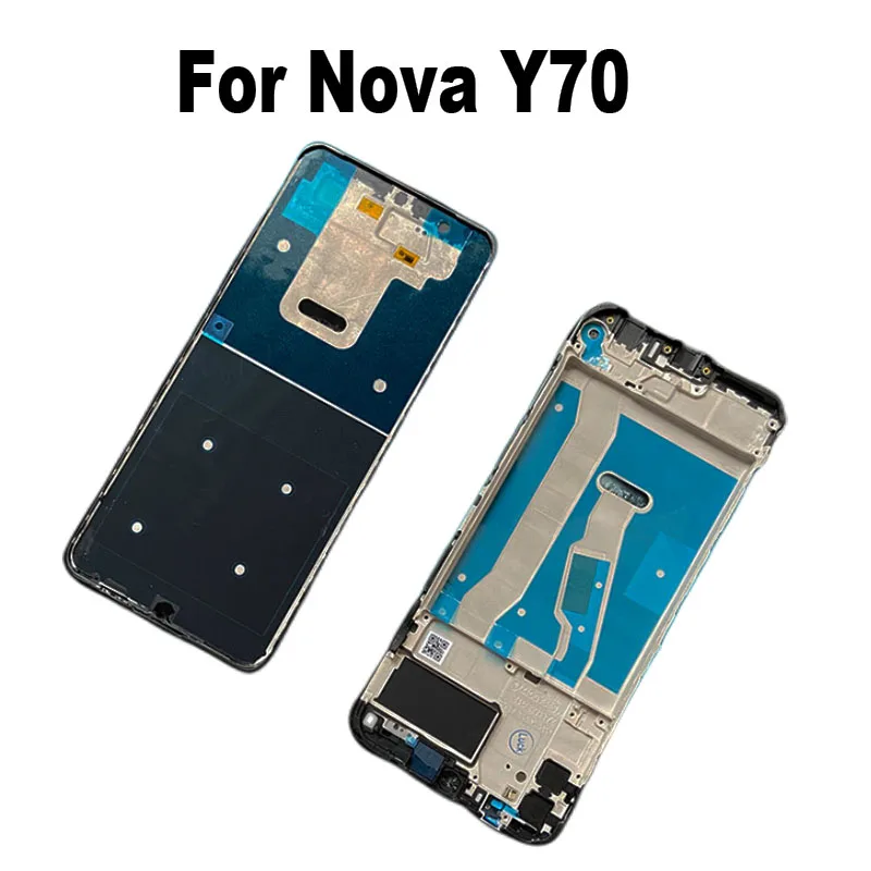 For Huawei Nova Y70 Plus Front Frame Middle Housing Bezel Chassis Faceplate  LCD Screen Holder Parts MGA-LX9 MGA-LX9N