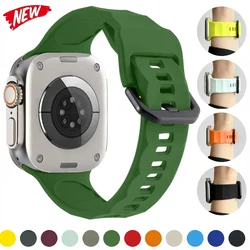 Soft Silicone Strap for Apple Watch Band 49mm 45mm 41mm 46mm 42mm Watchband iWatch Series Ultra 3 11 10 9 8 7 6 5 4 SE 44mm 40mm