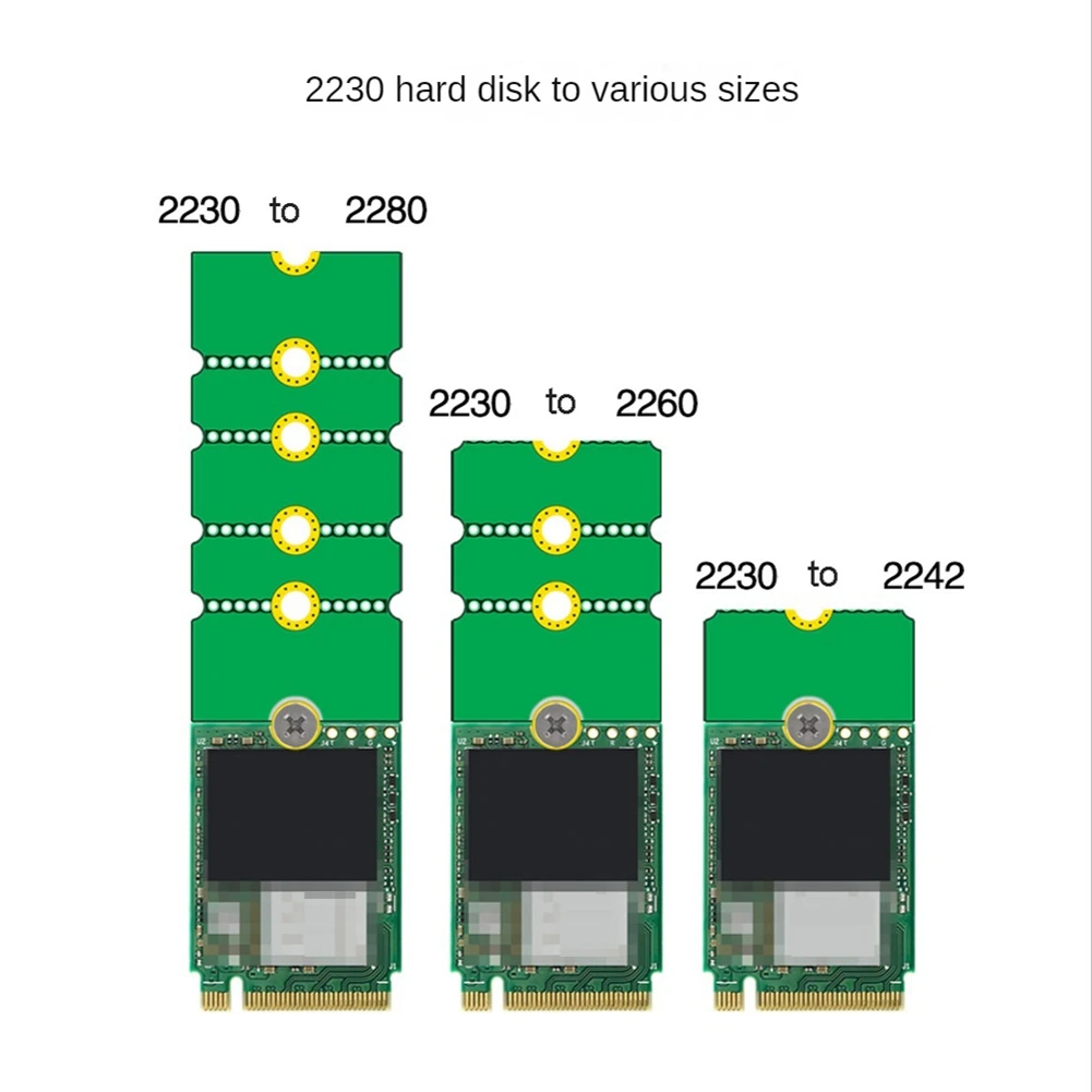 NGFF NVME M.2 확장 브래킷 2230-2242 2260/2280, 2242-2280, 2260-2280 전송 어댑터 확장 랙 보드