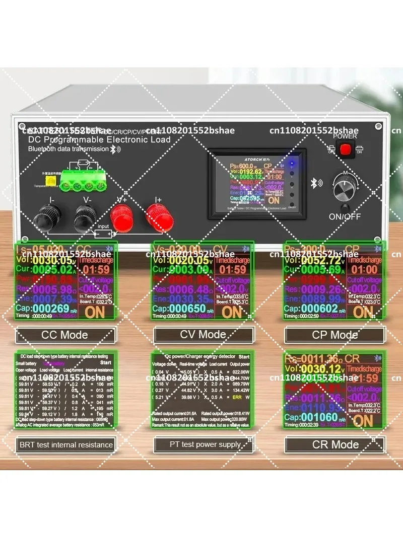 600W 200V 40A Battery Capacity Monitor Electronic Load Power Tester Discharge Meter for Car Check