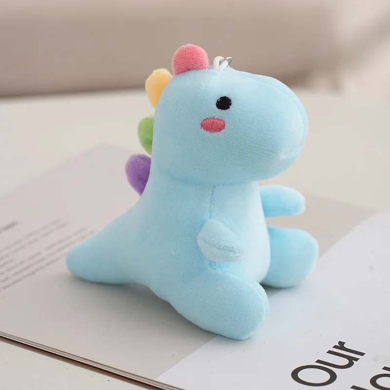 Super Soft Lovely Dinosaur Plush Doll Cartoon Stuffed Animal Keychain Plush Toy for Kids Baby Hug Doll Sleep Pillow Home Decor