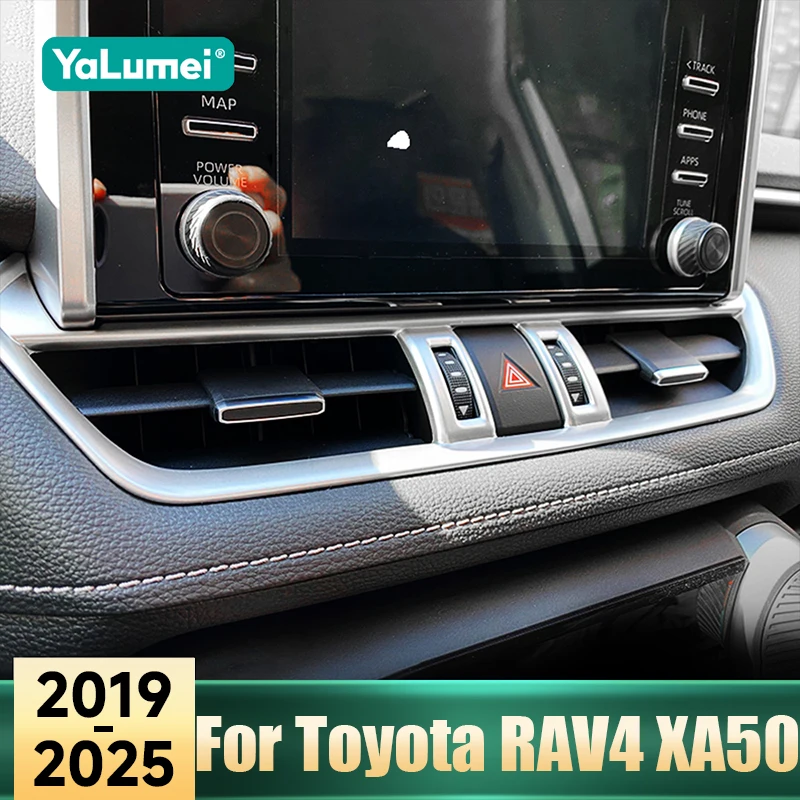 Für Toyota RAV4 XA50 2019 2020 2021 2022 2023 2024 2025 Hybrid Auto Mittelkonsole Klimaanlage Lüftungsauslass Abdeckung Aufkleber